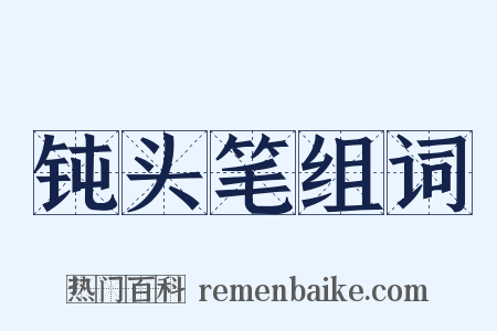 钝头笔组词是什么意思的图片